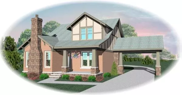 image of traditional house plan 8133